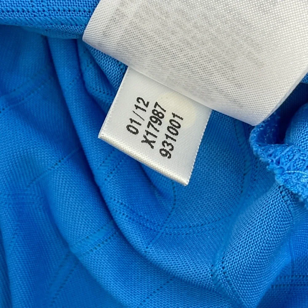 Adidas Polo Golf Shirt Climacool Mens Large Short Sleeve Blue Casual Stretch
